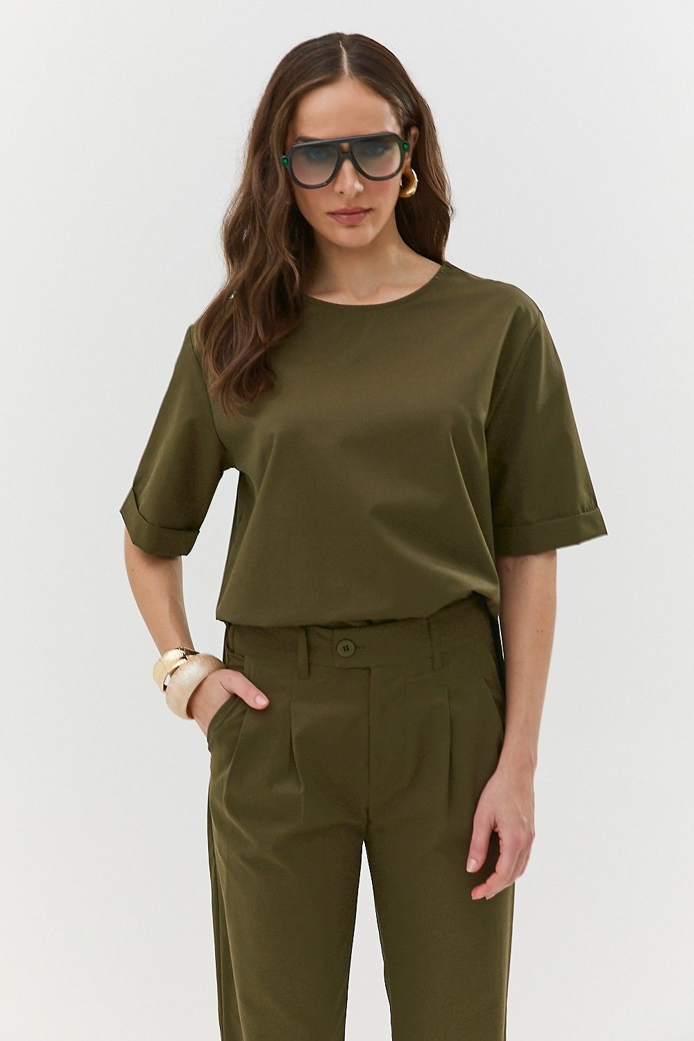 Calça Alfaiataria Feminina com Prega Roxy