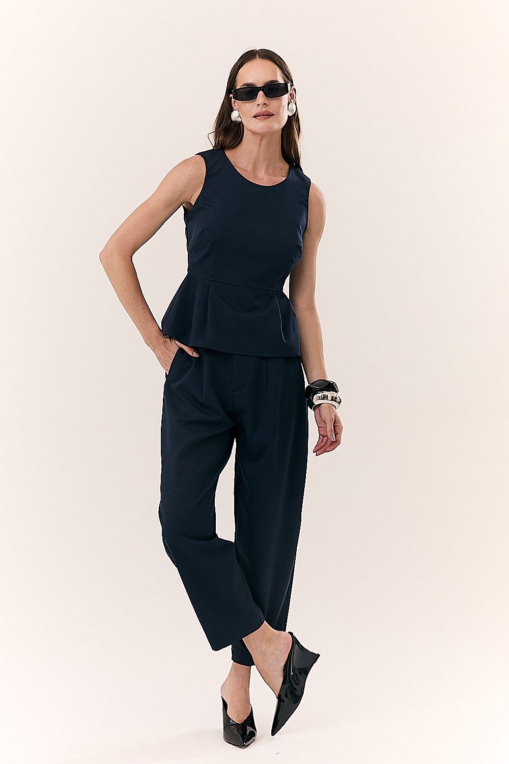 Blusa Regata Feminina Peplum Simone