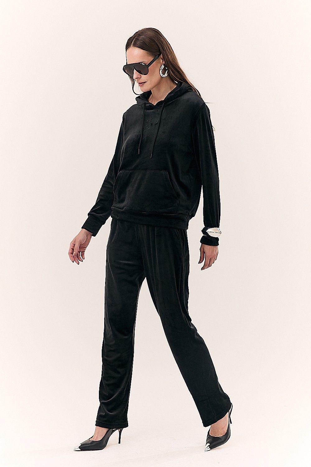 Blusa Feminina Comfy em Plush com Capuz e Bolsos Lorena