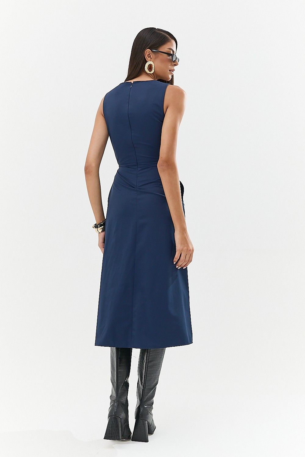 Vestido Midi com Amarração Roxy