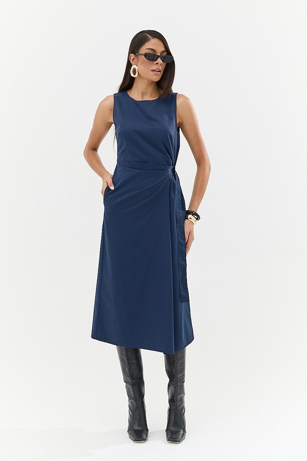 Vestido Midi com Amarração Roxy
