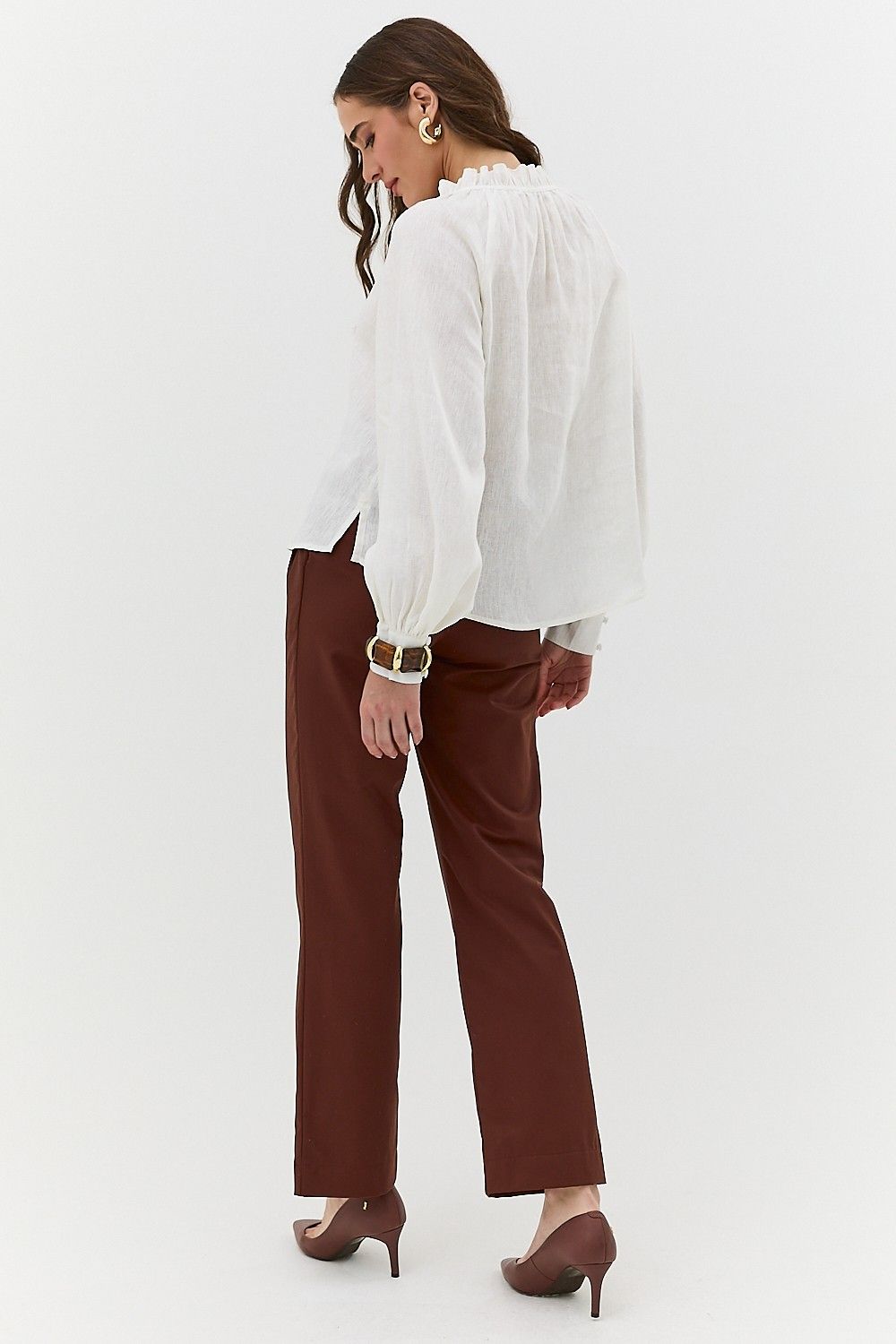 Blusa Feminina Linho Puro Amarração Sara