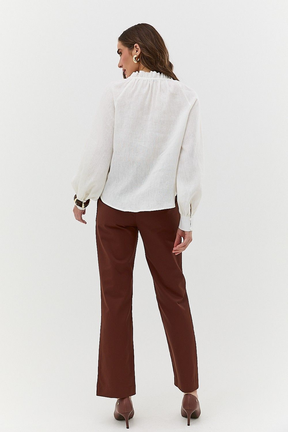 Blusa Feminina Linho Puro Amarração Sara