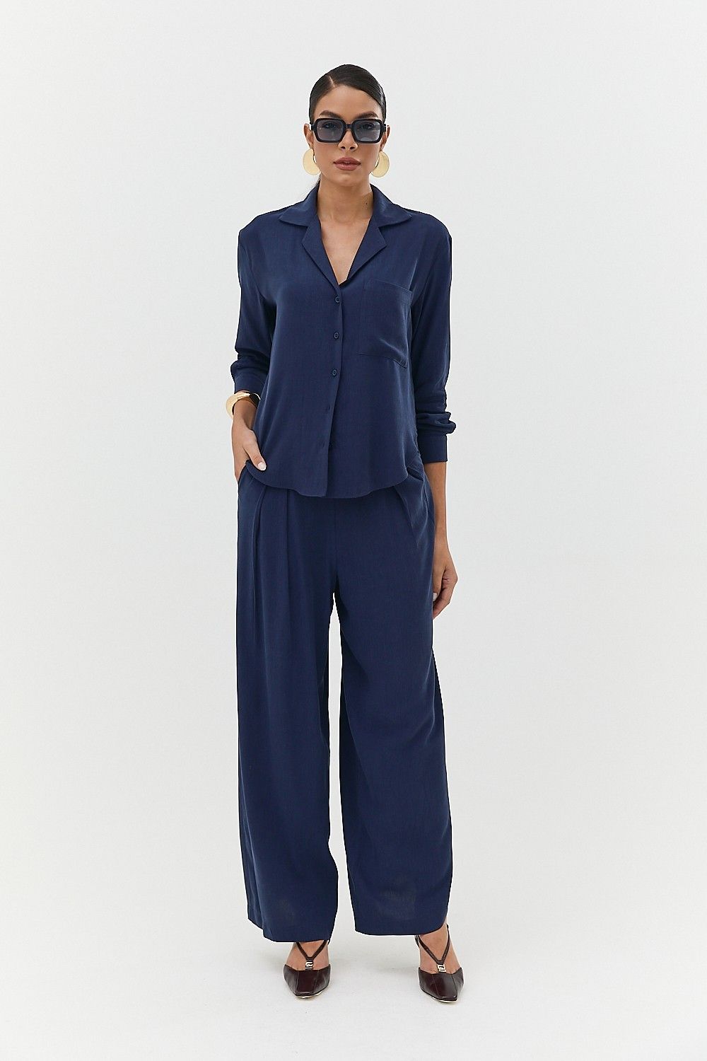 Camisa Feminina Gola Alfaiataria Isabela