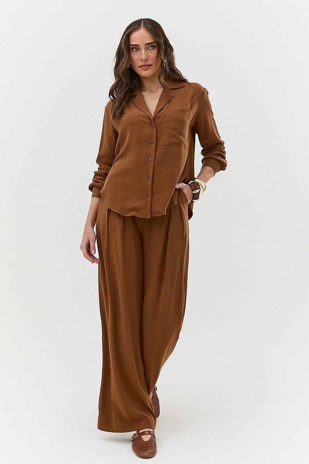 Camisa Feminina Gola Alfaiataria Isabela