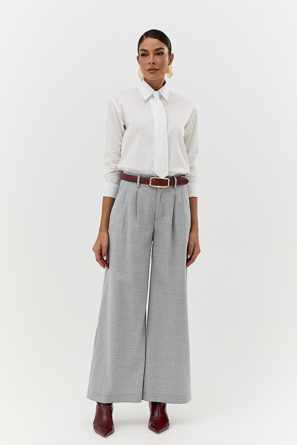 Camisa Tricoline Feminina com Gravata Nina