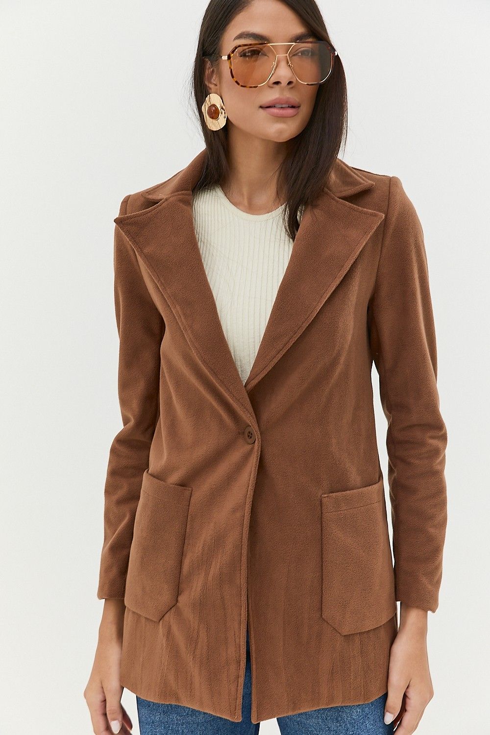 Casaco Trend Suede com Bolsos Nolita