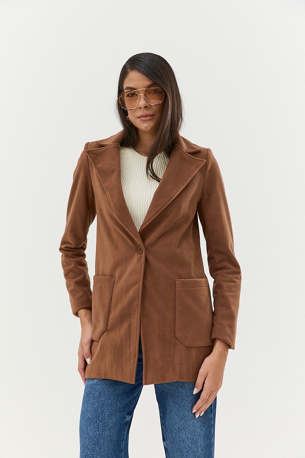 Casaco Trend Suede com Bolsos Nolita