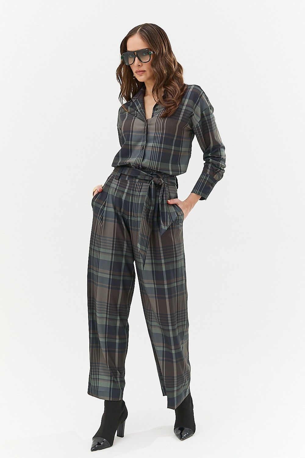 Camisa Feminina Clássica Xadrez Olivia