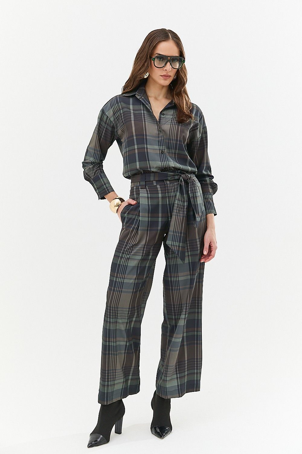 Camisa Feminina Clássica Xadrez Olivia