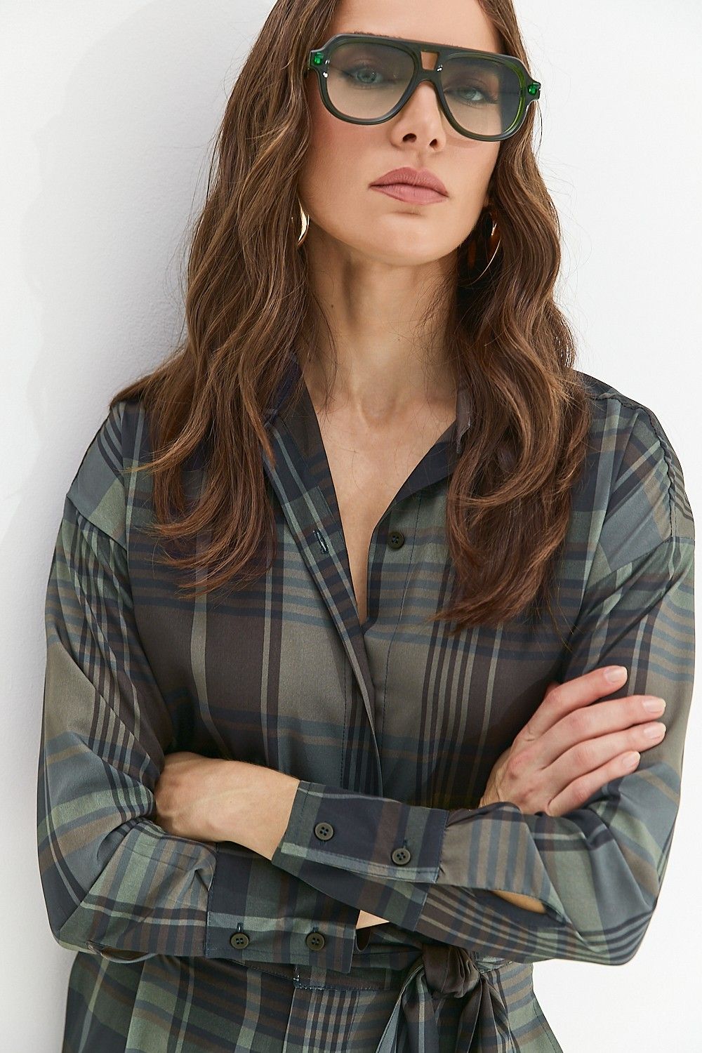 Camisa Feminina Clássica Xadrez Olivia