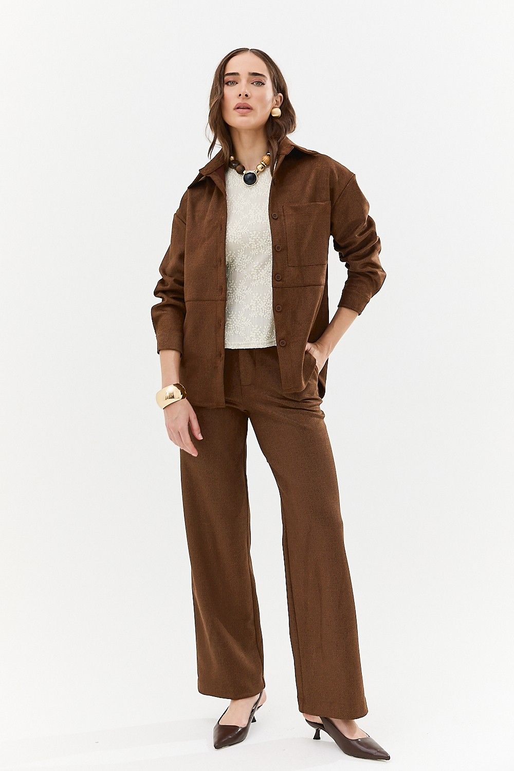 Camisa Feminina Flannel com Bolso Raissa