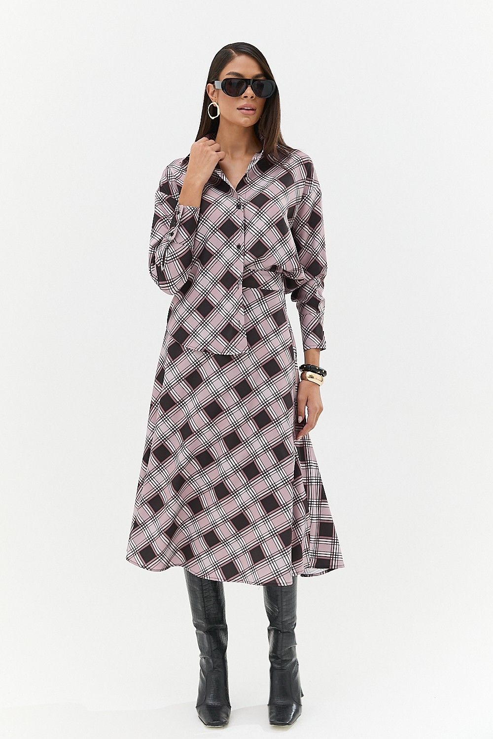 Camisa Feminina Xadrez Monique