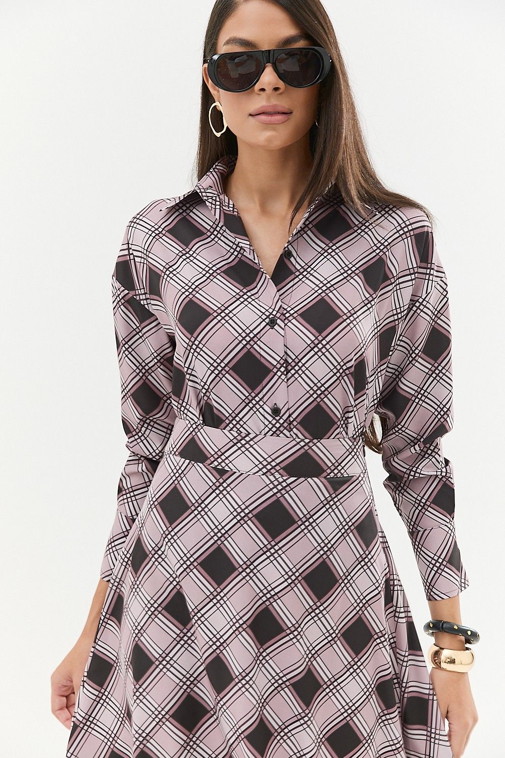 Camisa Feminina Xadrez Monique
