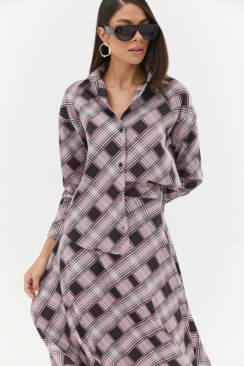 Camisa Feminina Xadrez Monique