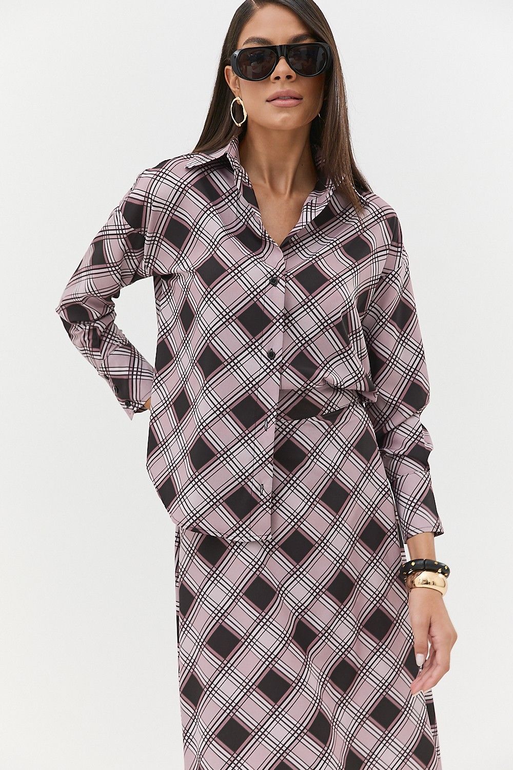 Camisa Feminina Xadrez Monique