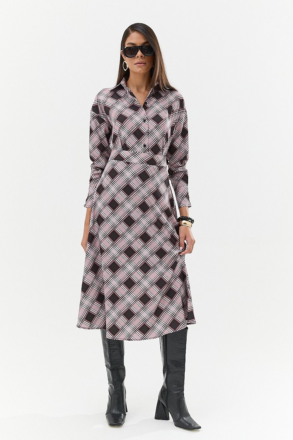 Camisa Feminina Xadrez Monique