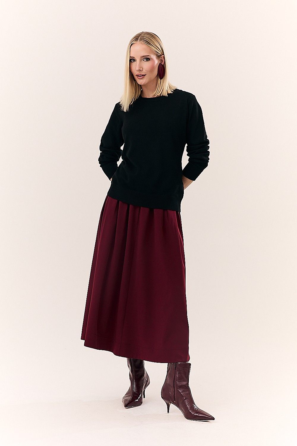 Blusa Feminina Básica Tricot e Detalhes Canelados Nair