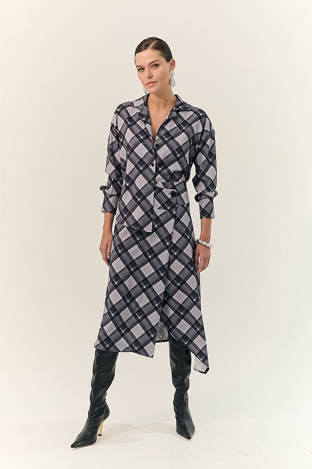 Camisa Feminina Clássica Xadrez Kiara