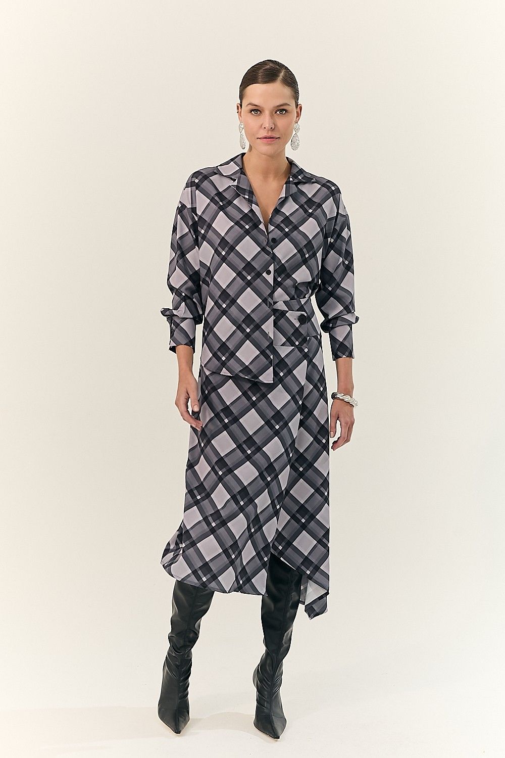 Camisa Feminina Clássica Xadrez Kiara
