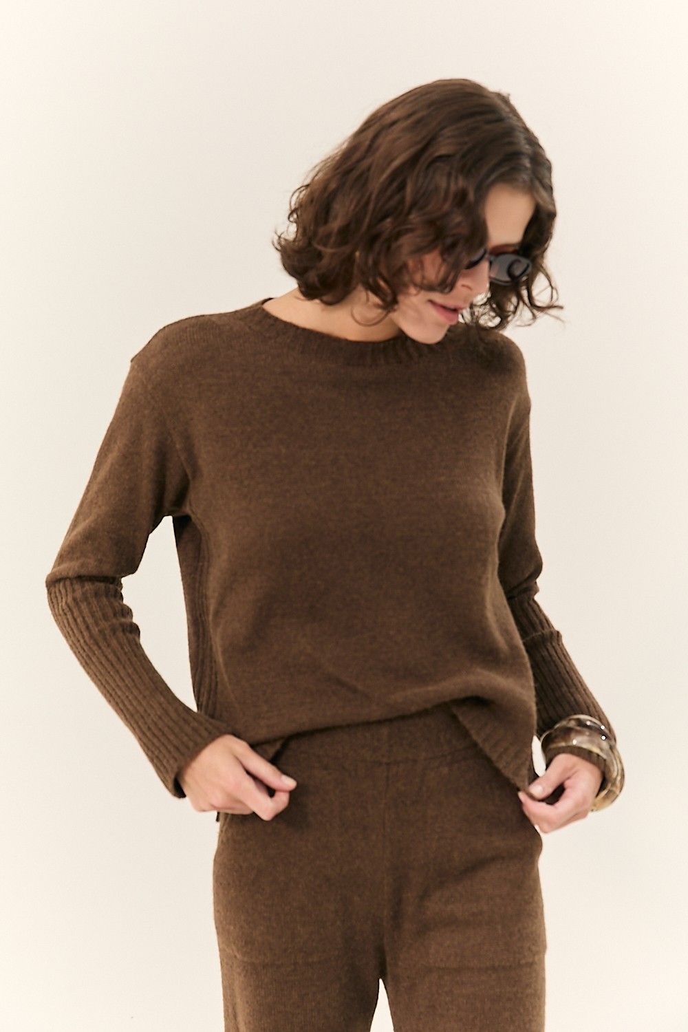 Calça Feminina Tricot Mara Wide Leg