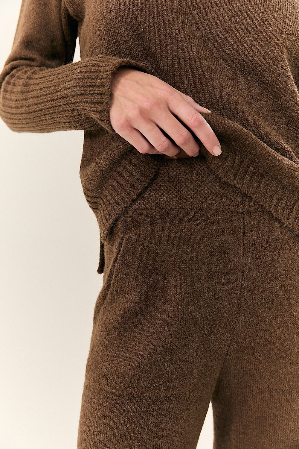 Calça Feminina Tricot Mara Wide Leg