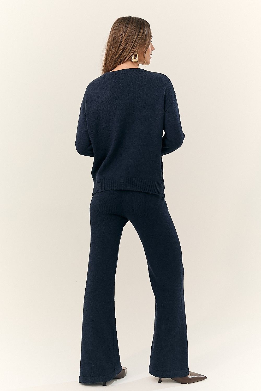 Calça Feminina Tricot Mara Wide Leg