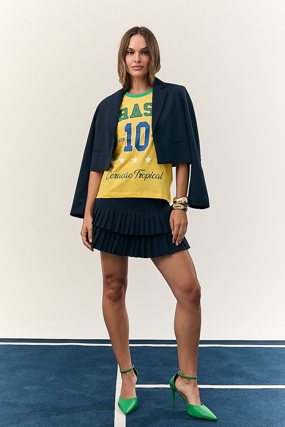Camiseta Brasil Tropical Amarelo