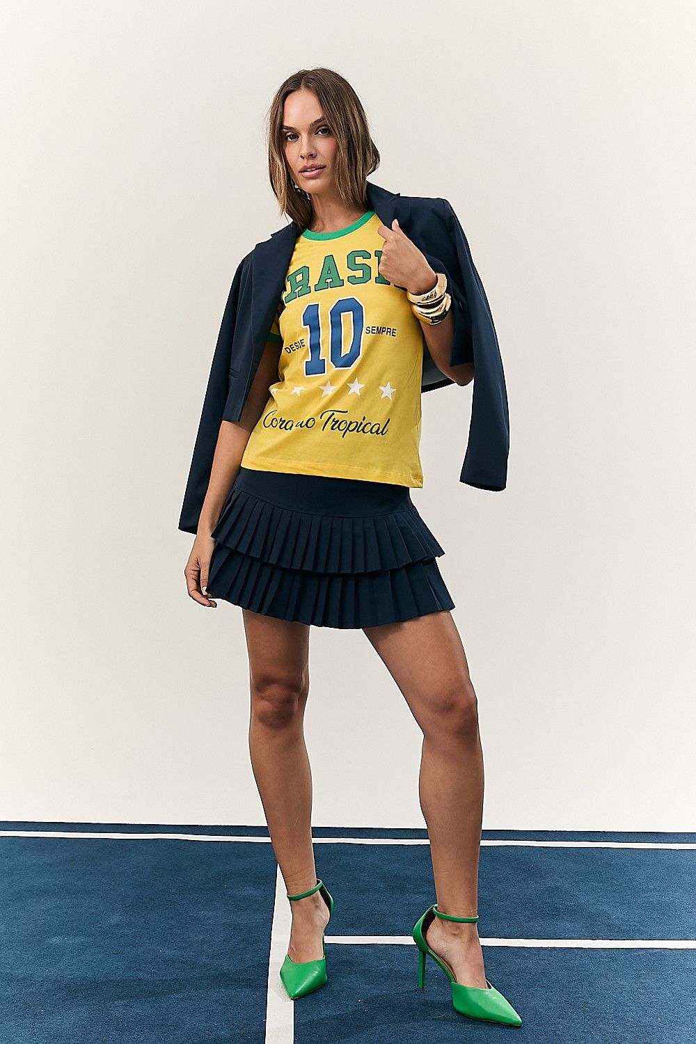 Camiseta Brasil Tropical Amarelo