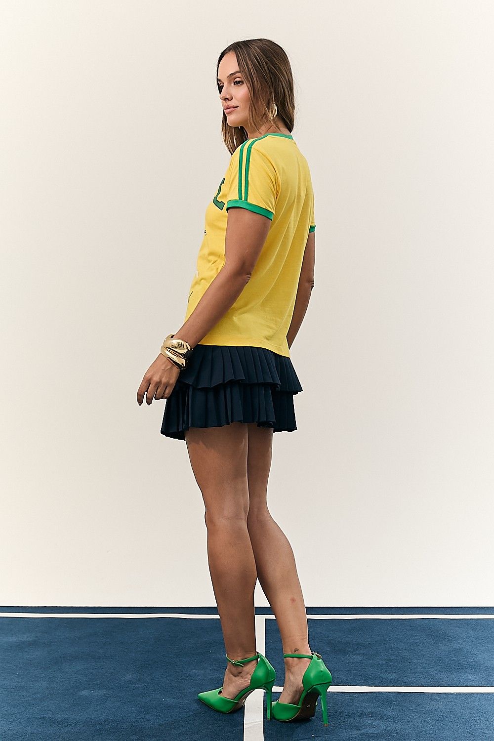 Camiseta Brasil Tropical Amarelo