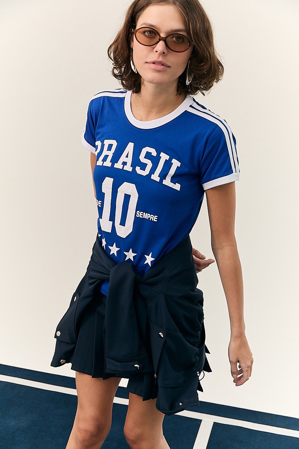 Camiseta Brasil Tropical Azul