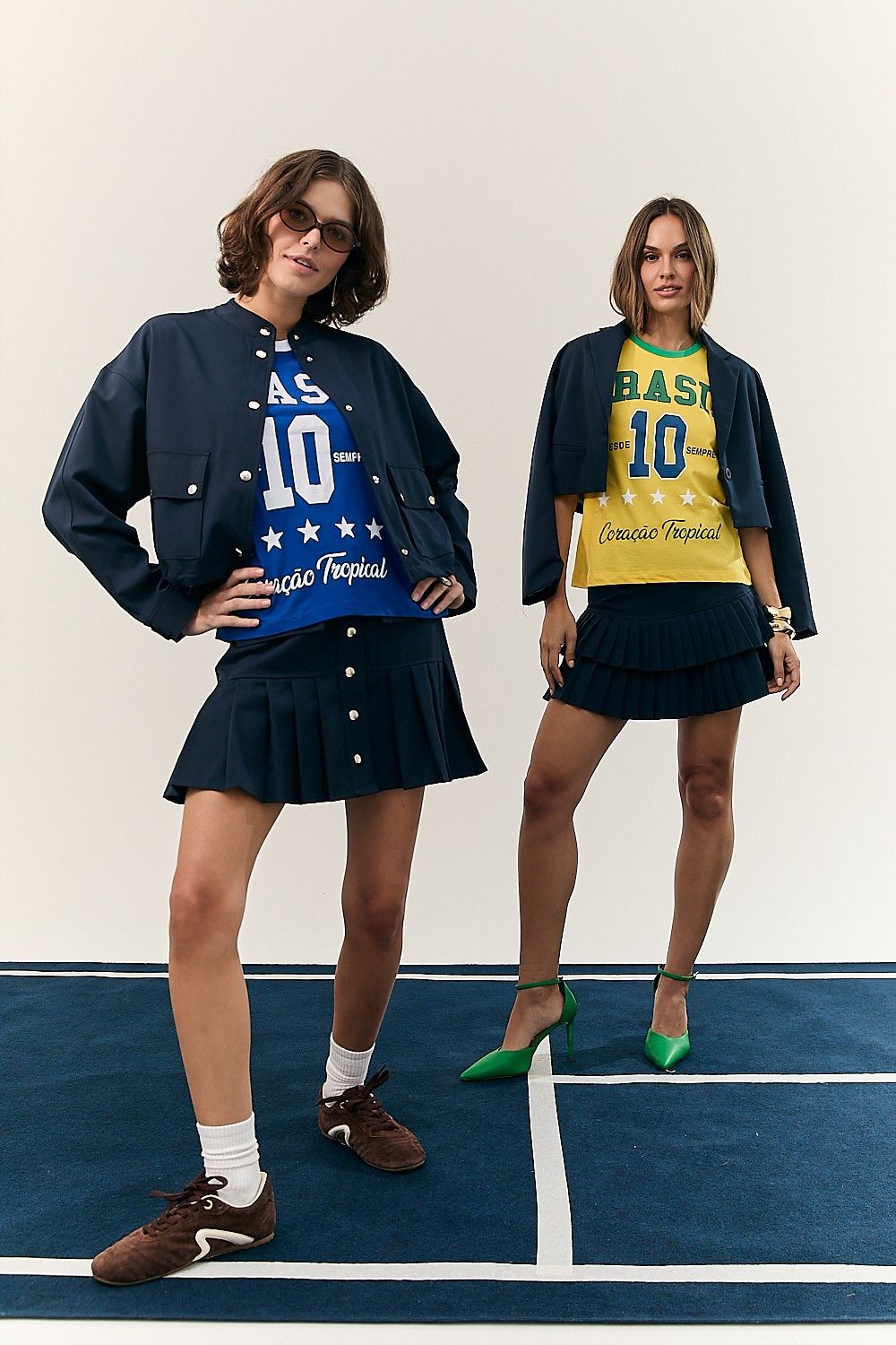 Camiseta Brasil Tropical Azul