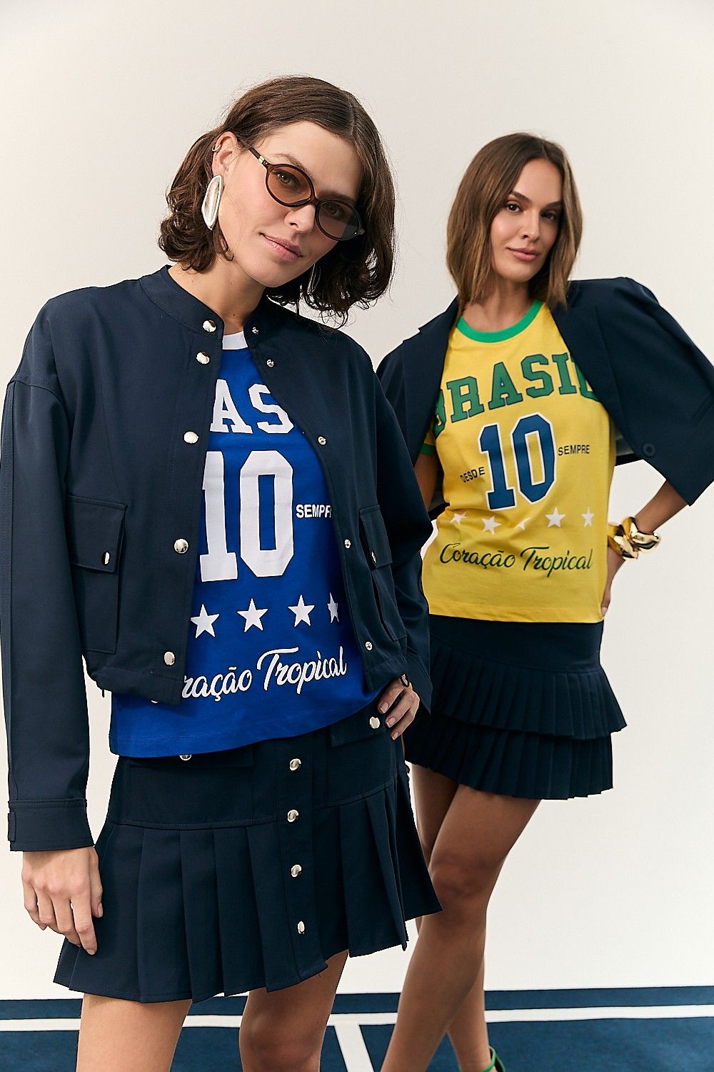 Camiseta Brasil Tropical Azul