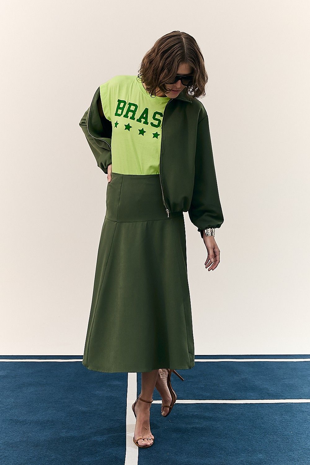 Camiseta Brasil Amarelo Neon