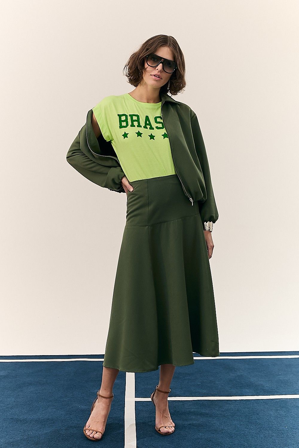 Camiseta Brasil Amarelo Neon