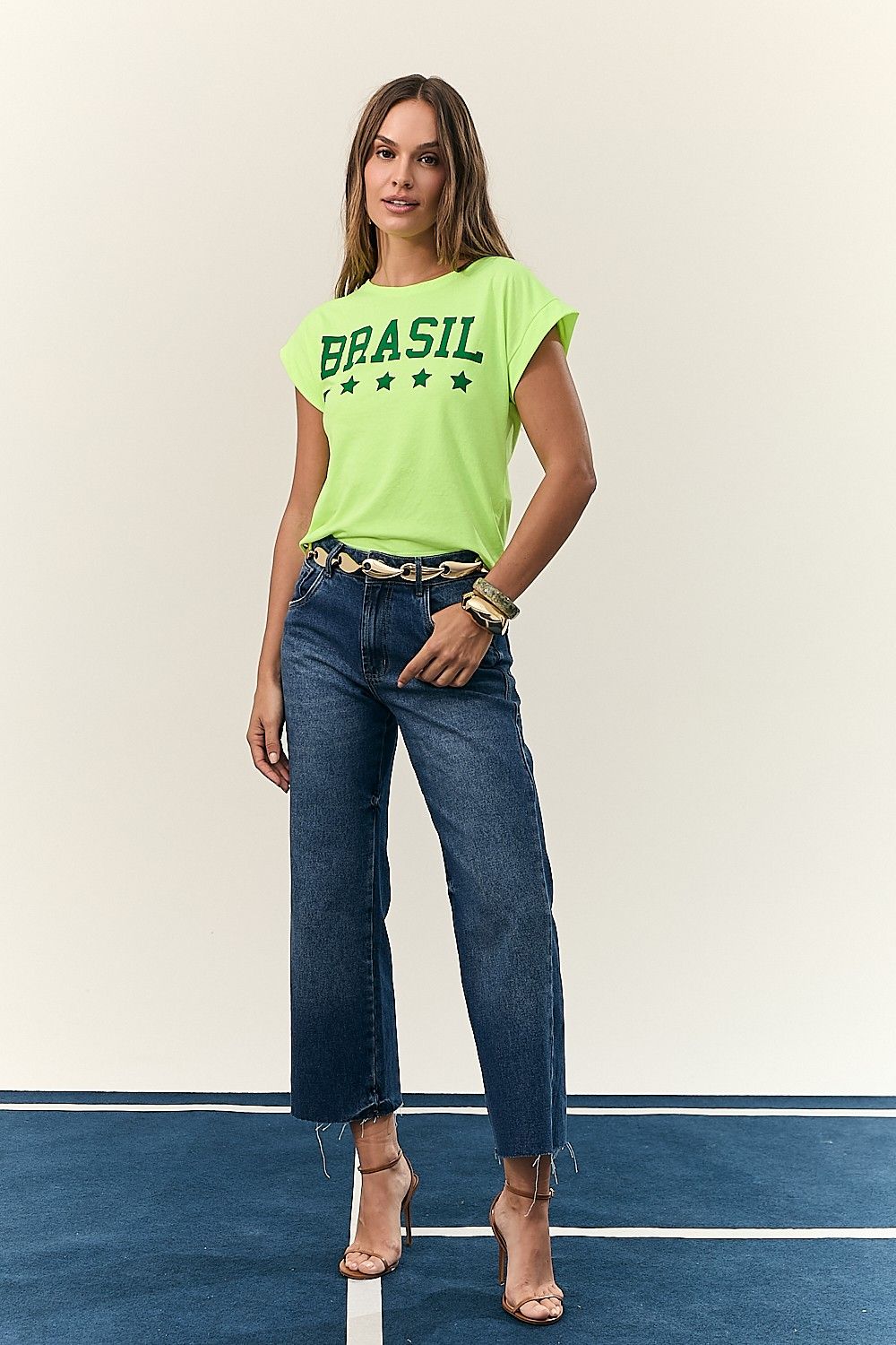 Camiseta Brasil Verde Neon