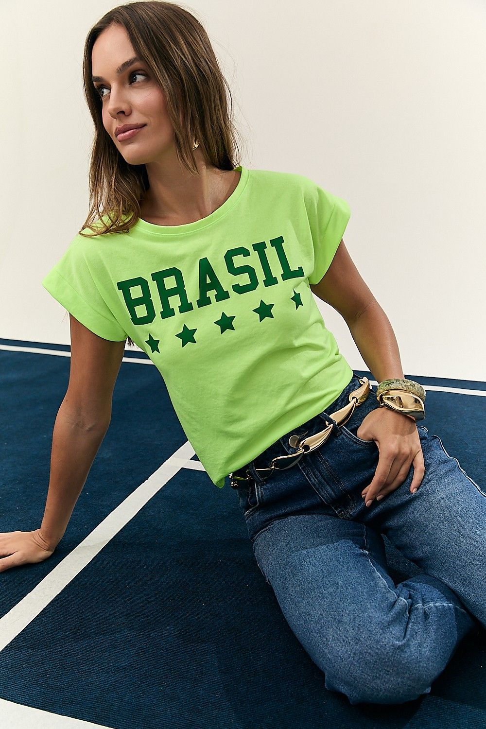 Camiseta Brasil Verde Neon