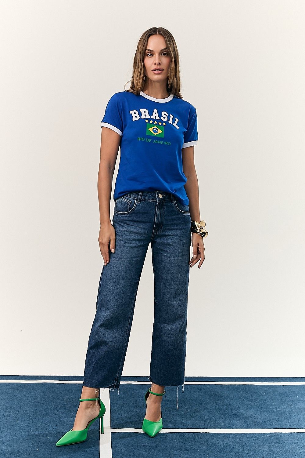 Camiseta Brasil Rio Azul