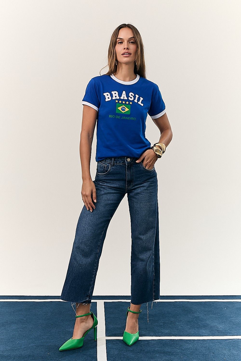 Camiseta Brasil Rio Azul