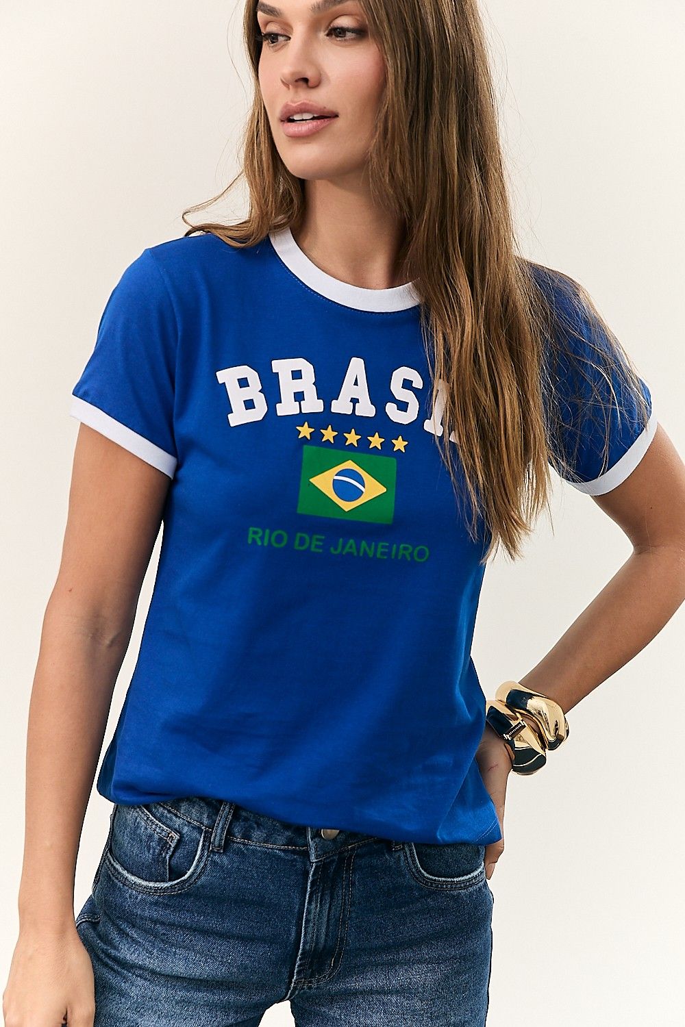 Camiseta Brasil Rio Azul