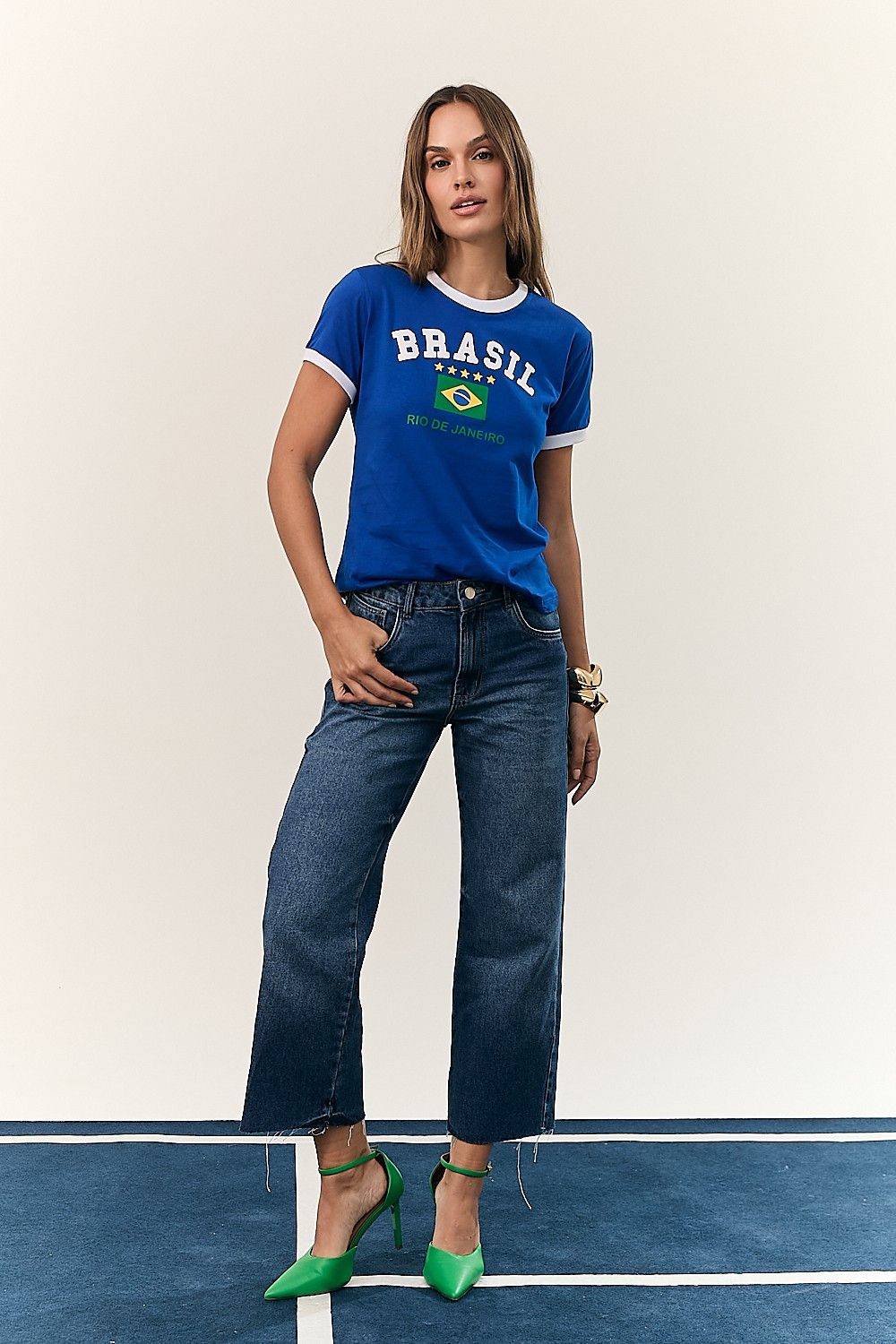 Camiseta Brasil Rio Azul
