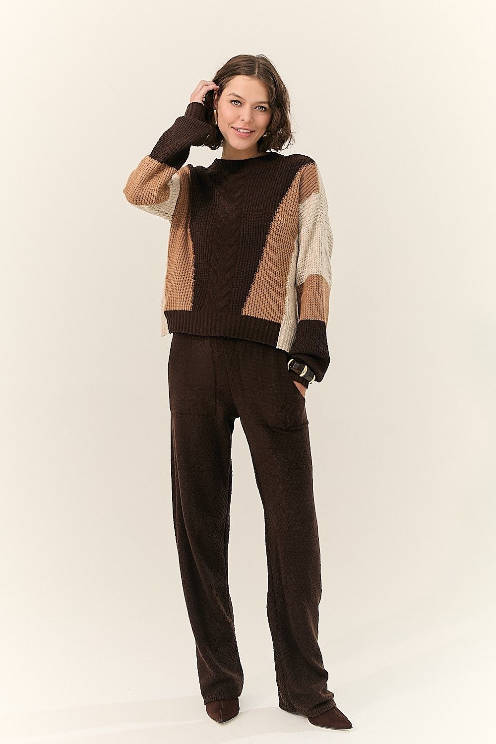 Blusa Feminina Tricot Tricolor Isis