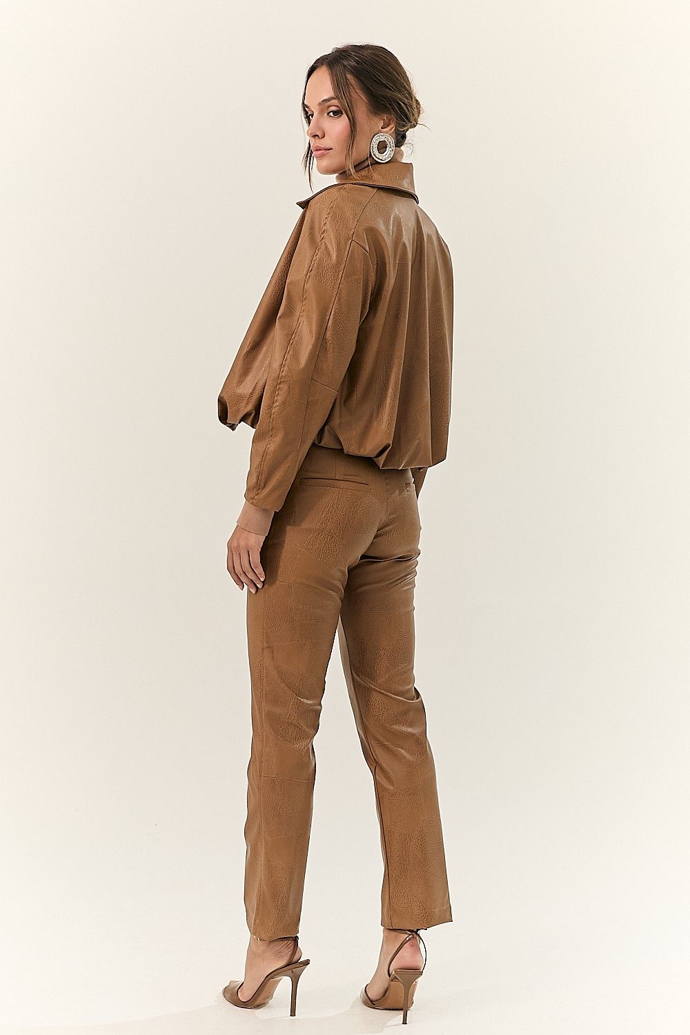Jaqueta Bomber Like Leather Texturizado Eliane
