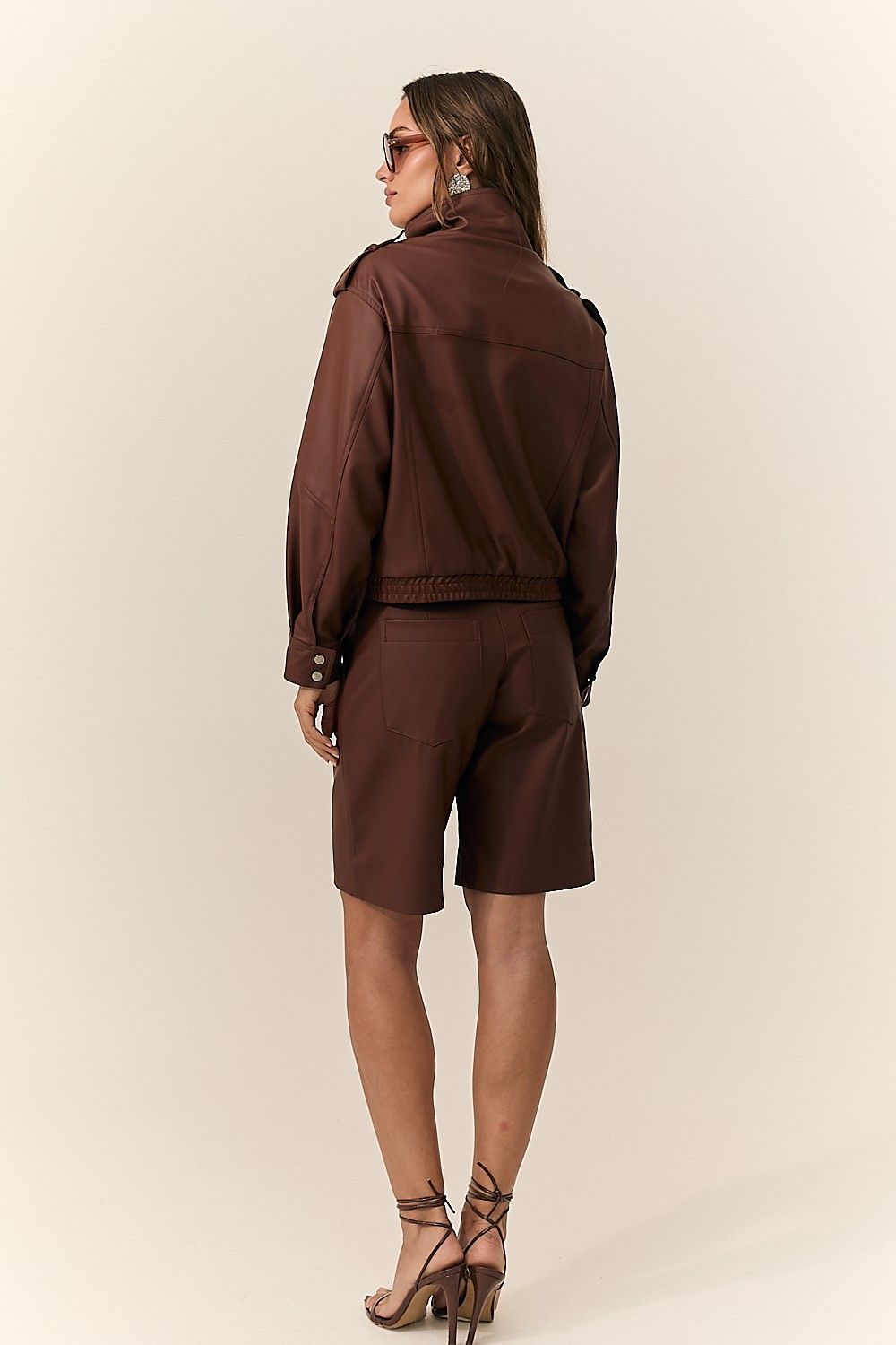 Bermuda Feminina Like Leather Mavie