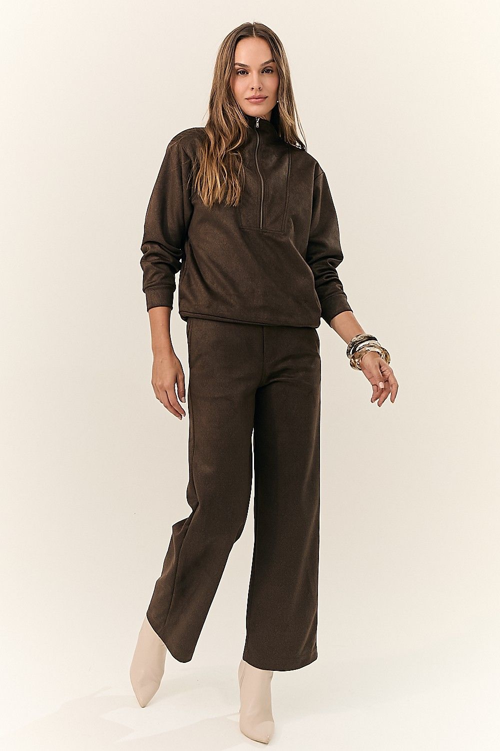 Blusa Comfy com Zíper e Bolsos Barbara