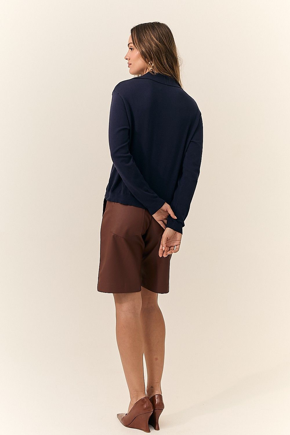Blusa Feminina Tricot Léia Gola Polo