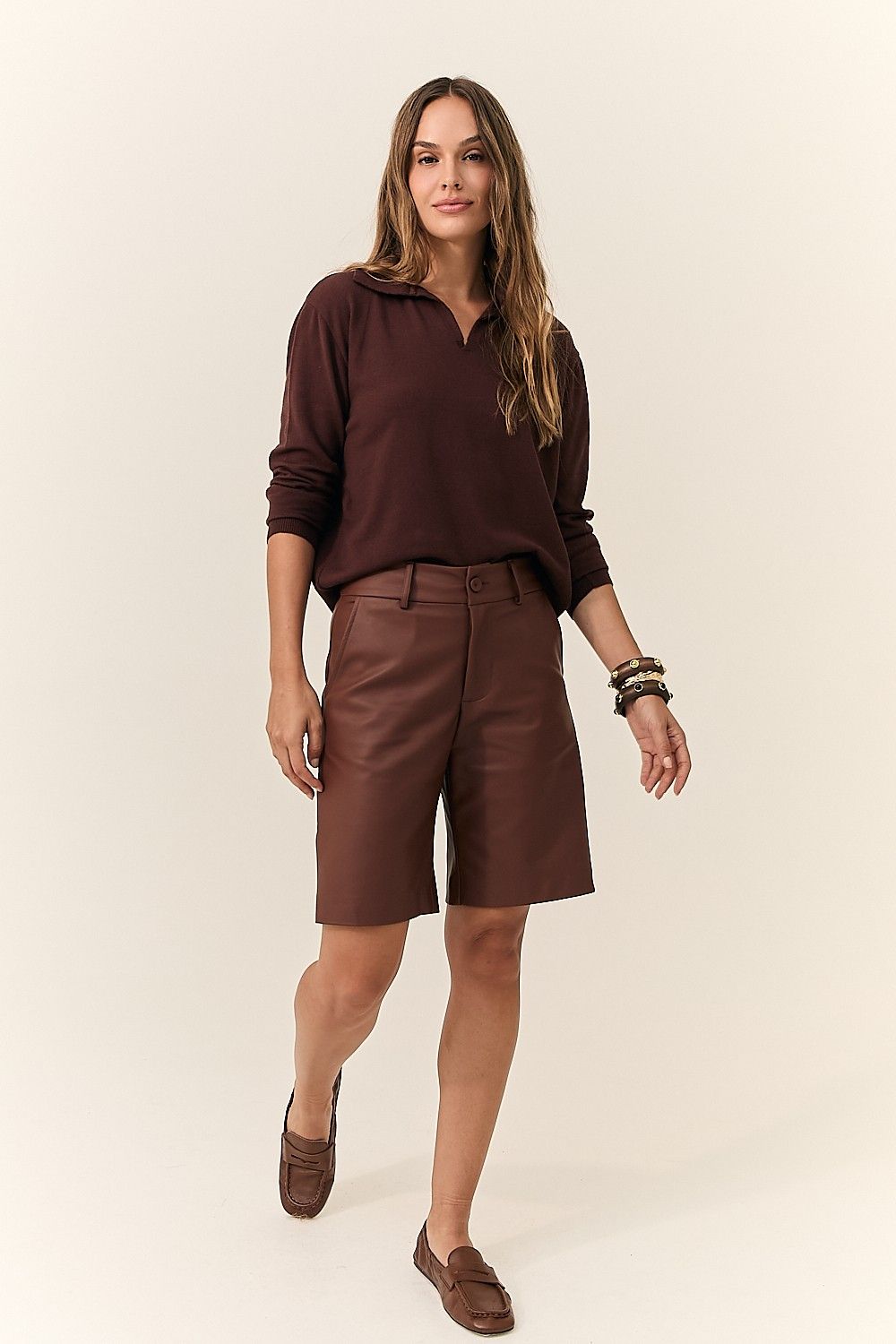 Blusa Feminina Tricot Léia Gola Polo