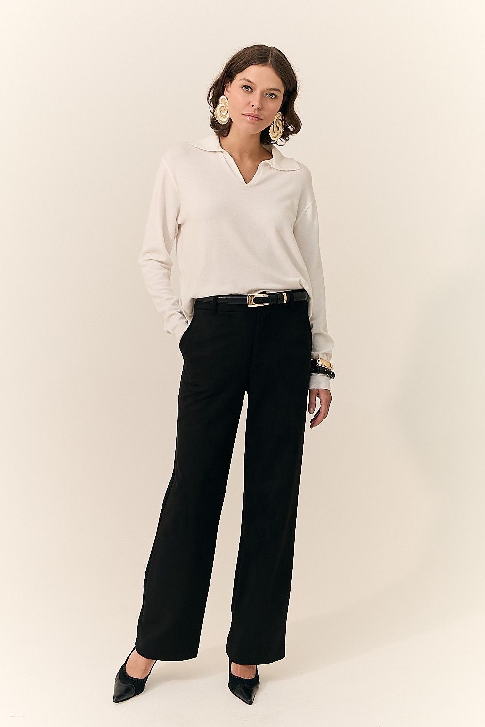 Blusa Feminina Tricot Léia Gola Polo