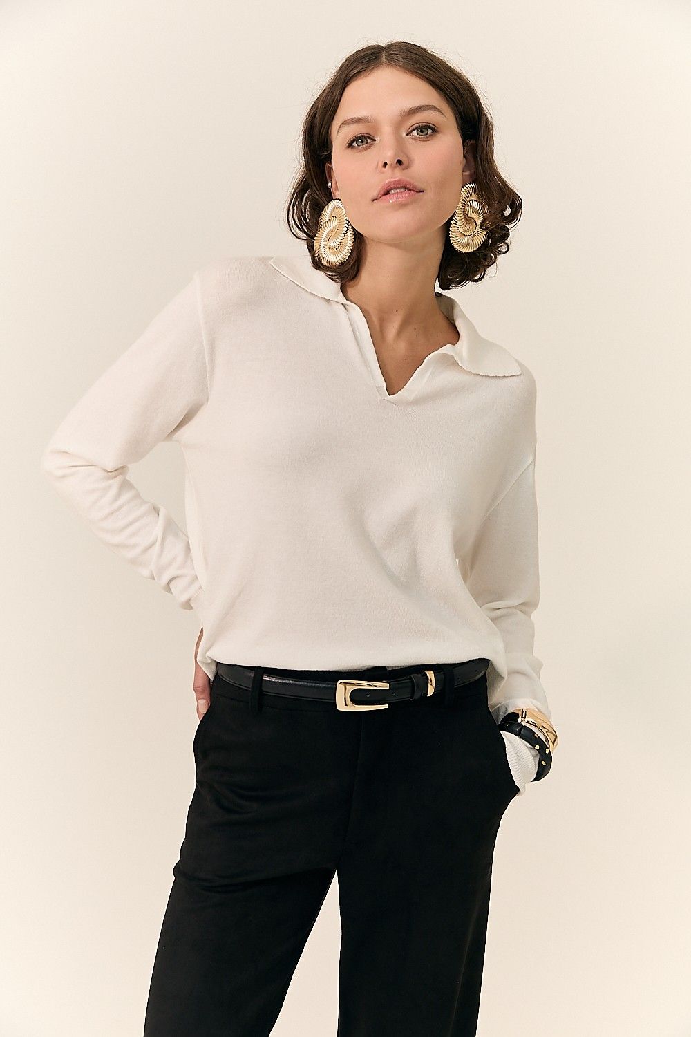 Blusa Feminina Tricot Léia Gola Polo