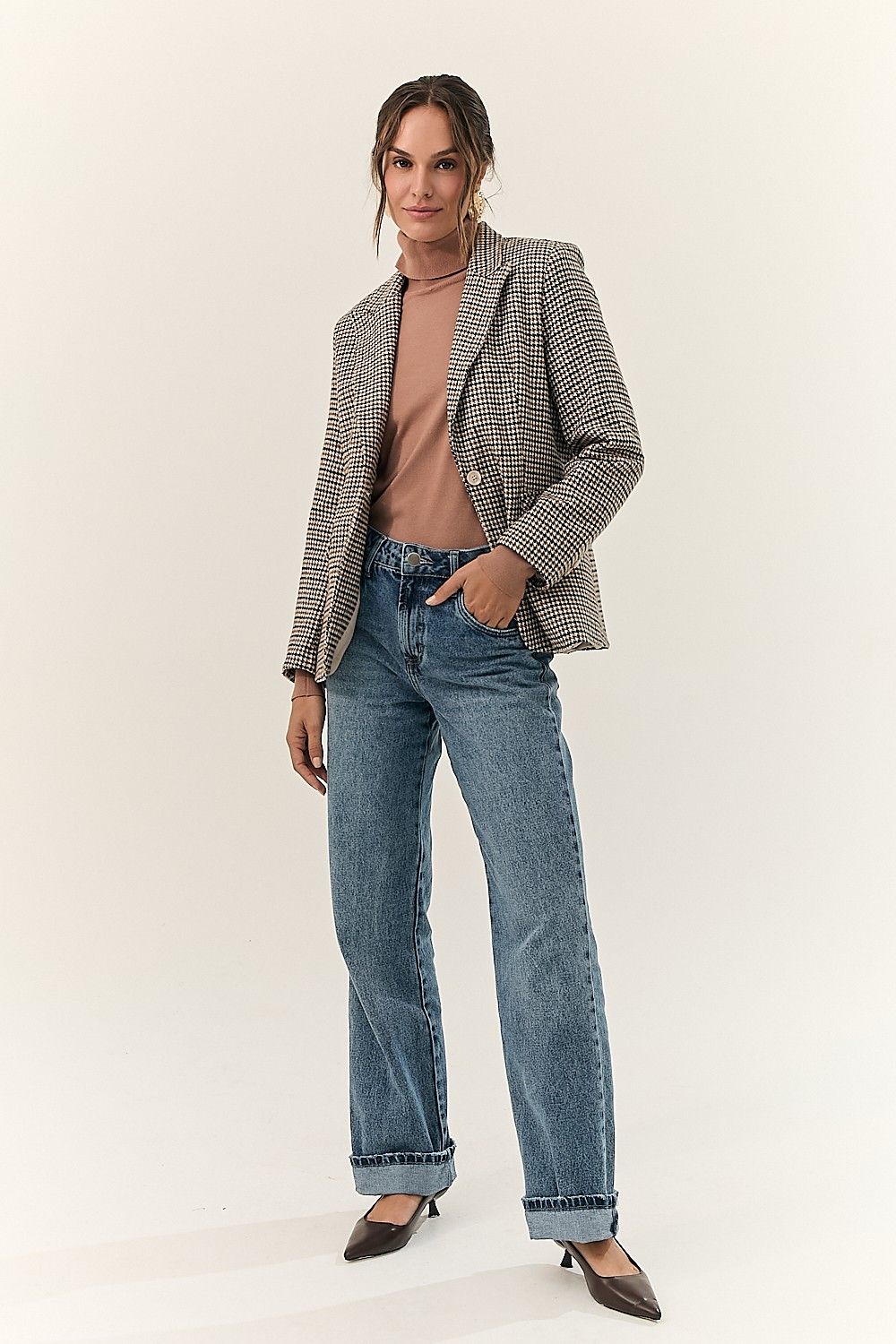 Blazer Xadrez Pied de Poule Vilma